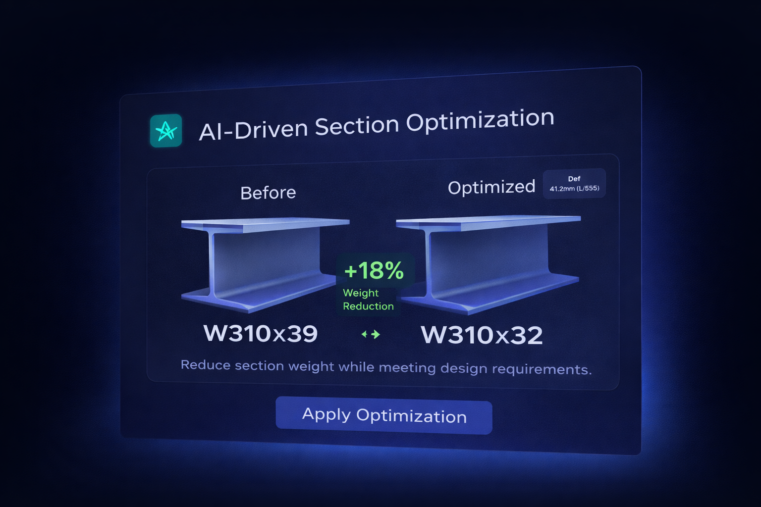 Structural load combination generator interface