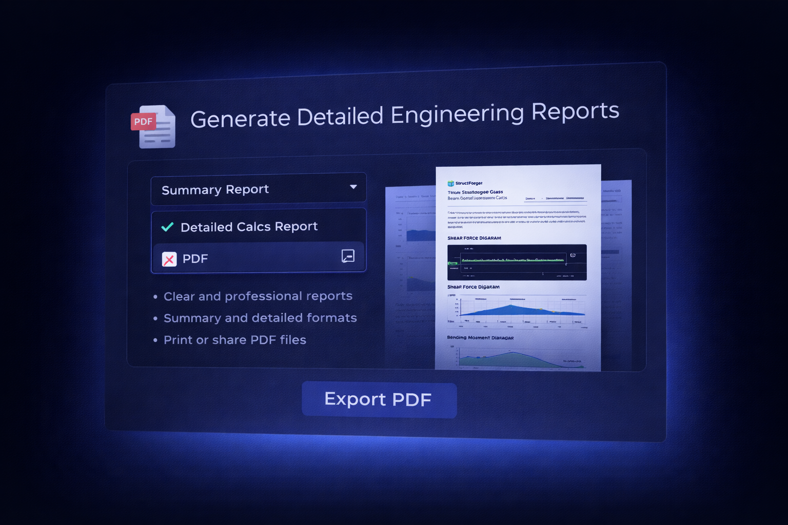 AI structural optimisation suggestion panel